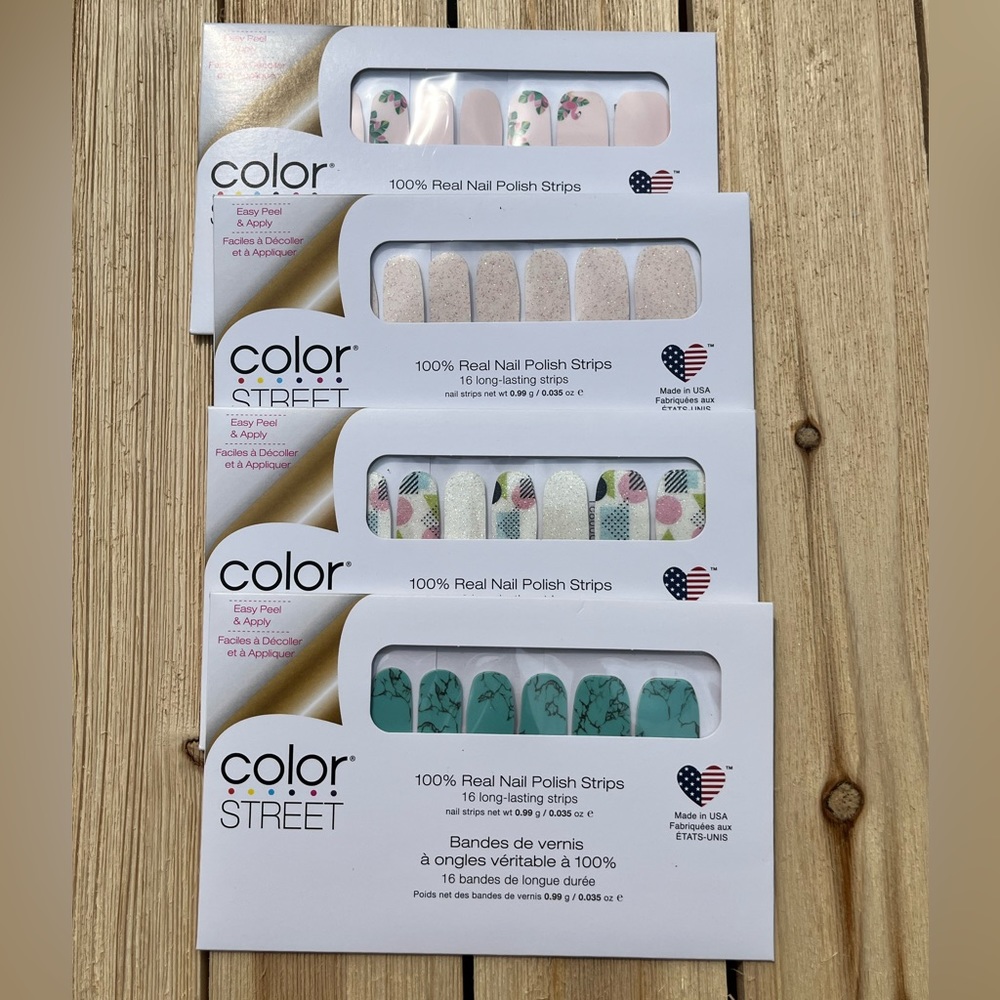 Color street nail polish strips 4-sets